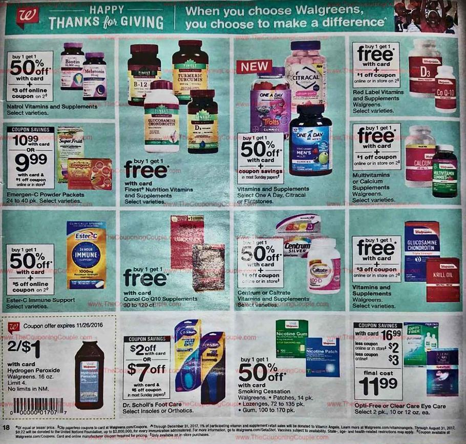 Walgreens Thanksgiving Sale 2016 - Page 18