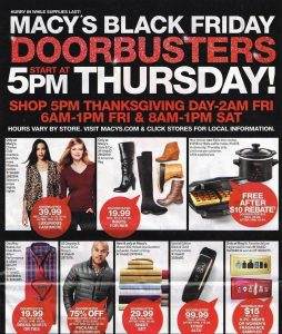 Macy's Black Friday 2016 Ad - Page 1